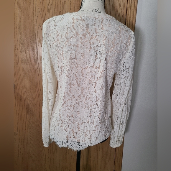 Rachel Zoe Lace Button Up Vintage Vibe Boho Cottagecore Top - Picture 2 of 3